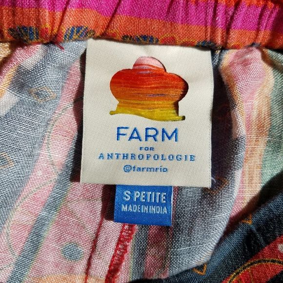 Anthropologie Farm Rio Printed Linen High Waist Jogger Pants SP - Picture 6 of 13